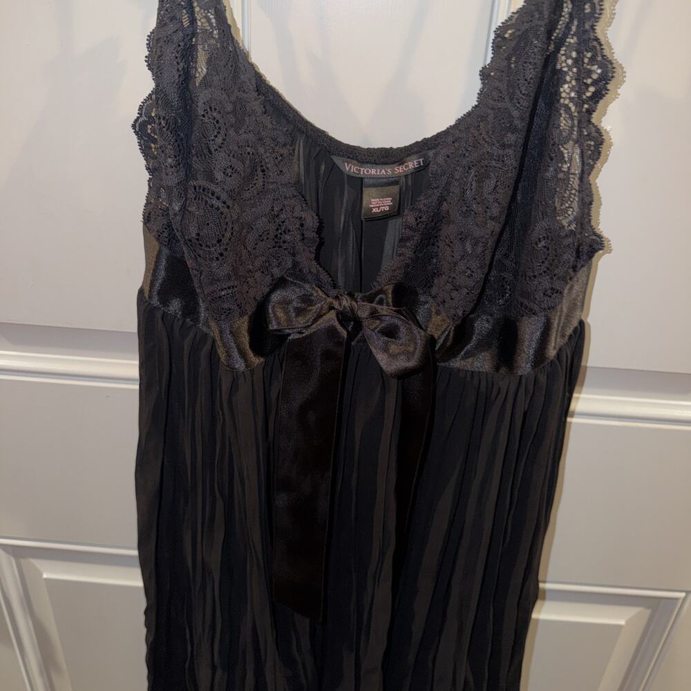 Victorias Secret Lace Mesh Babydoll Lingerie Top Size XL Sheer Satin Ribbon - Picture 2 of 7